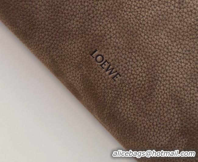 Cheapest Loewe Flamenco Mini Clutch in Grained Nubuck Leather 266355 Tundra 2026