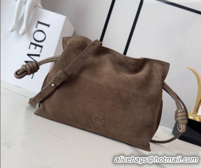Cheapest Loewe Flamenco Mini Clutch in Grained Nubuck Leather 266355 Tundra 2026