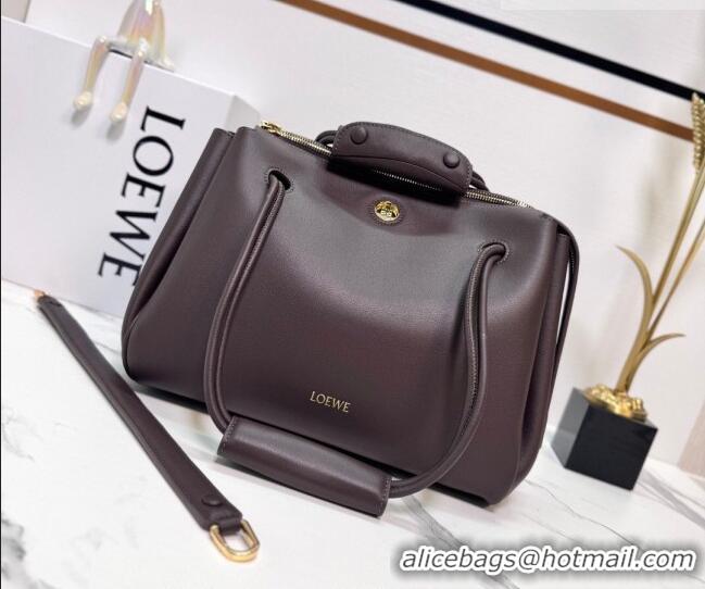 Buy Discount Loewe Medium Madrid bag in supple calfskin leather 052451 Brownie 2026