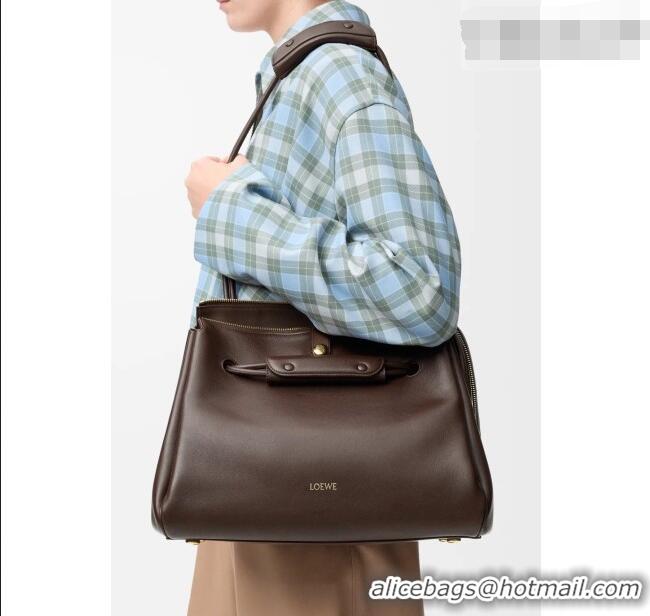 Buy Discount Loewe Medium Madrid bag in supple calfskin leather 052451 Brownie 2026