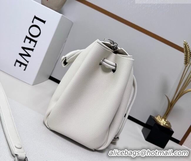 New Fashion Loewe Medium Madrid bag in supple grained calfskin 052451 White 2026