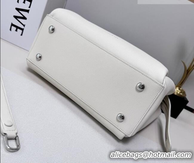 New Fashion Loewe Medium Madrid bag in supple grained calfskin 052451 White 2026