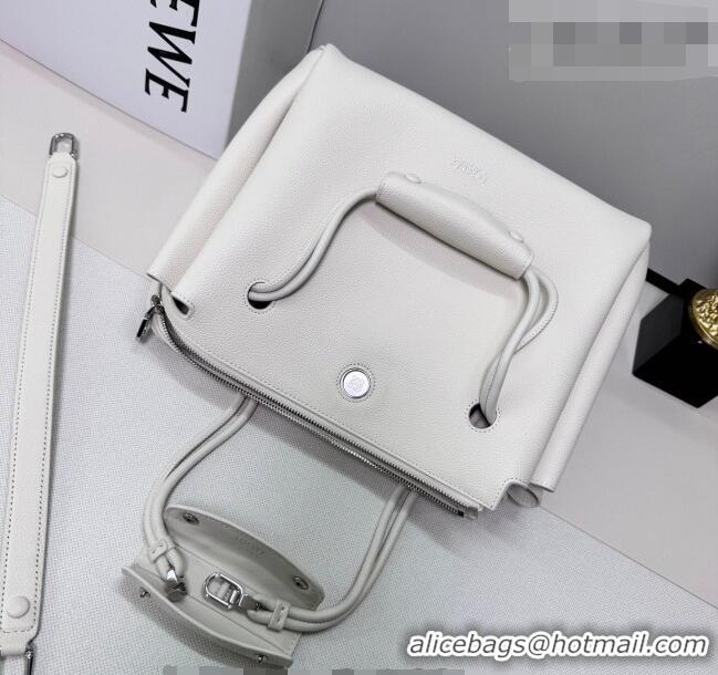 New Fashion Loewe Medium Madrid bag in supple grained calfskin 052451 White 2026