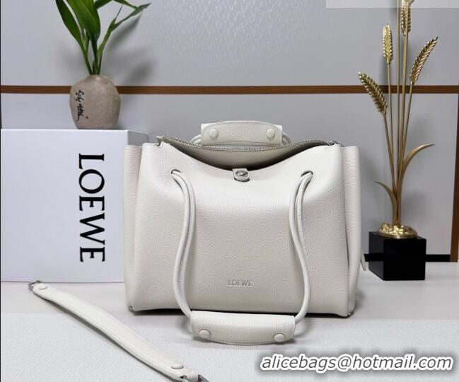 New Fashion Loewe Medium Madrid bag in supple grained calfskin 052451 White 2026