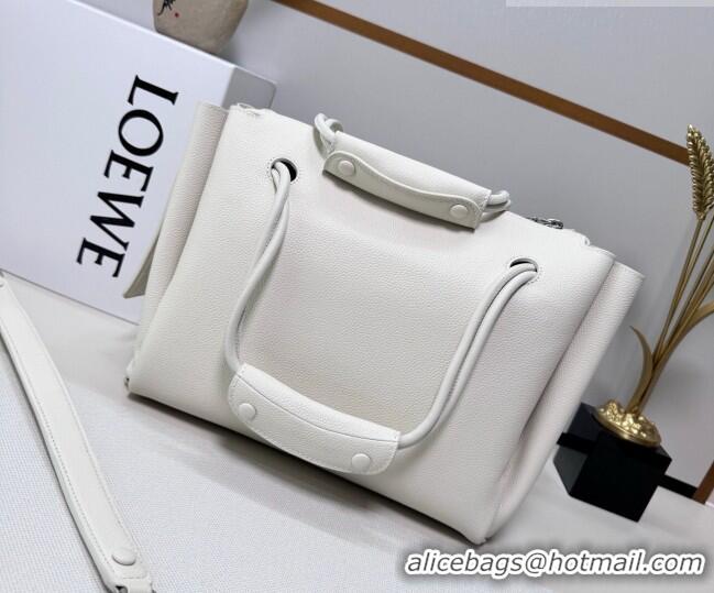 New Fashion Loewe Medium Madrid bag in supple grained calfskin 052451 White 2026