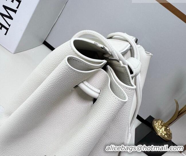 New Fashion Loewe Medium Madrid bag in supple grained calfskin 052451 White 2026