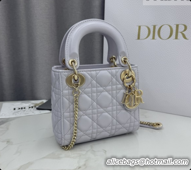 Good Quality Dior Classic Mini Lady Dior Bag in Cannage Lambskin Dreamy M0505 Purple 2026