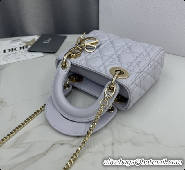 Good Quality Dior Classic Mini Lady Dior Bag in Cannage Lambskin Dreamy M0505 Purple 2026