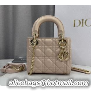 Affordable Price Dior Classic Mini Lady Dior Bag in Cannage Lambskin M0505 Iridescent Pink 2026