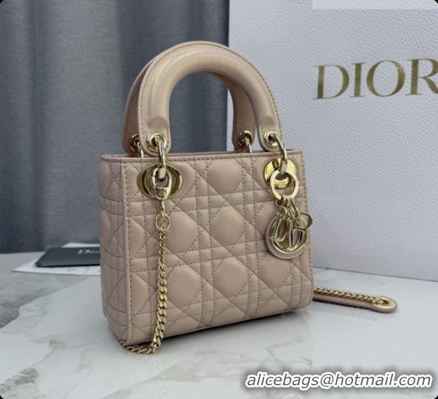 Affordable Price Dior Classic Mini Lady Dior Bag in Cannage Lambskin M0505 Iridescent Pink 2026
