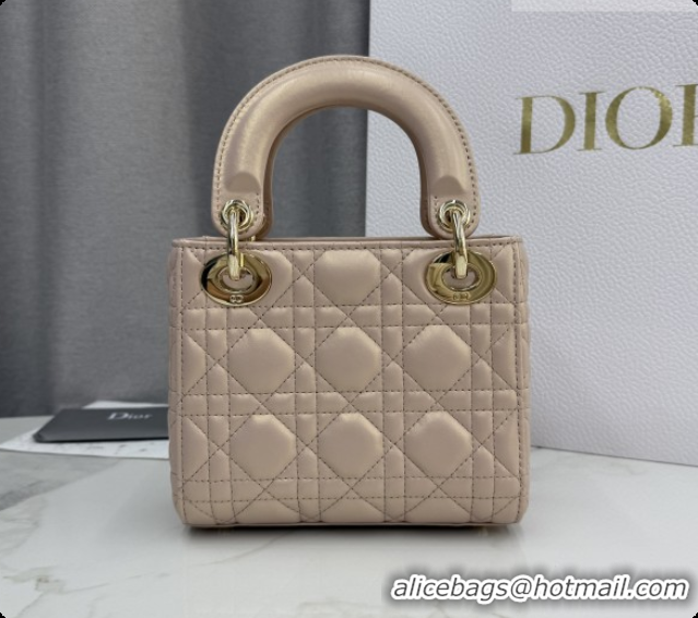 Affordable Price Dior Classic Mini Lady Dior Bag in Cannage Lambskin M0505 Iridescent Pink 2026