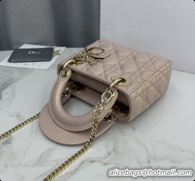 Affordable Price Dior Classic Mini Lady Dior Bag in Cannage Lambskin M0505 Iridescent Pink 2026