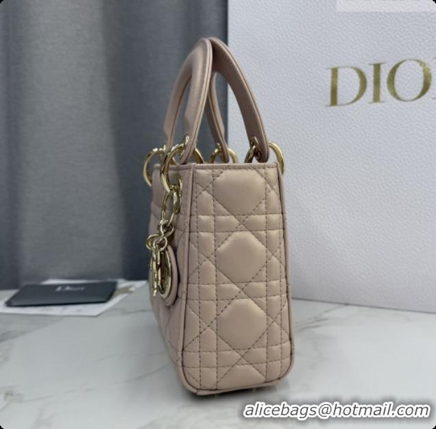 Affordable Price Dior Classic Mini Lady Dior Bag in Cannage Lambskin M0505 Iridescent Pink 2026