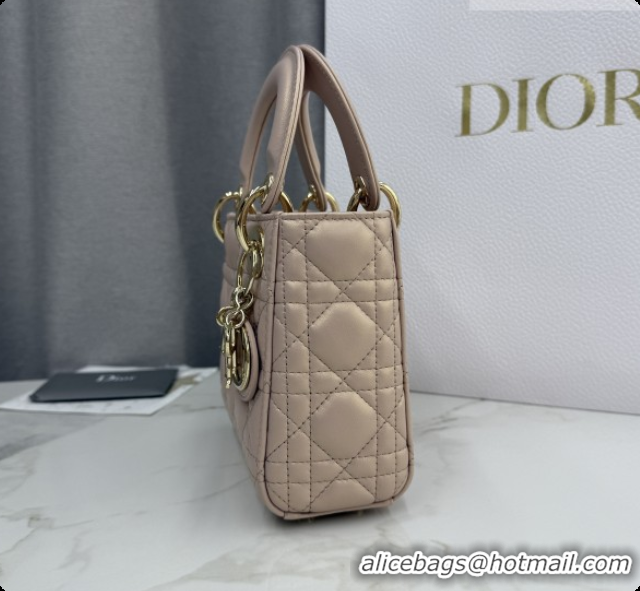 Affordable Price Dior Classic Mini Lady Dior Bag in Cannage Lambskin M0505 Iridescent Pink 2026