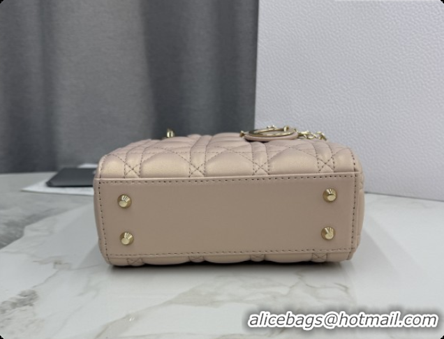 Affordable Price Dior Classic Mini Lady Dior Bag in Cannage Lambskin M0505 Iridescent Pink 2026
