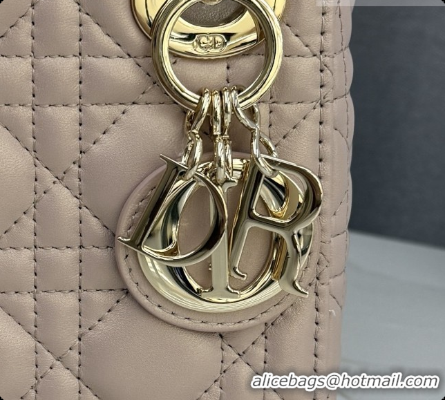 Affordable Price Dior Classic Mini Lady Dior Bag in Cannage Lambskin M0505 Iridescent Pink 2026
