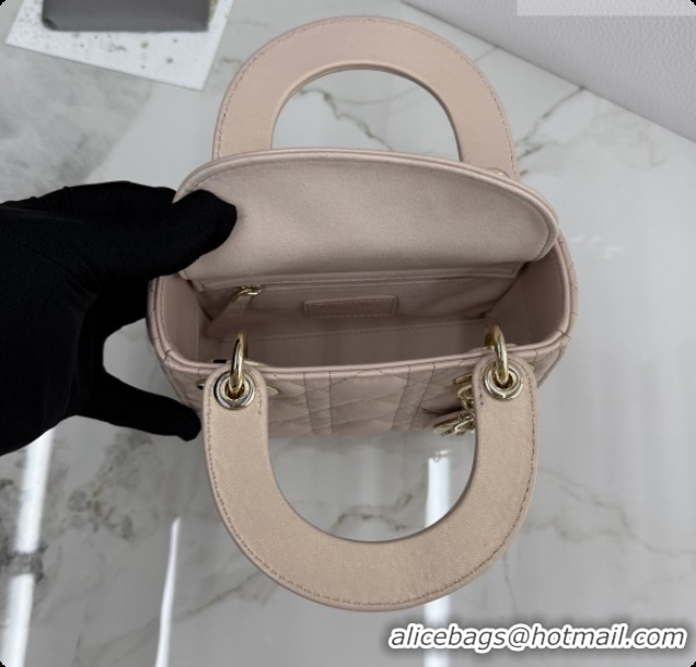 Affordable Price Dior Classic Mini Lady Dior Bag in Cannage Lambskin M0505 Iridescent Pink 2026