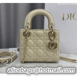 Grade Design Dior Classic Mini Lady Dior Bag in Cannage Lambskin M0505 Light Beige 2026