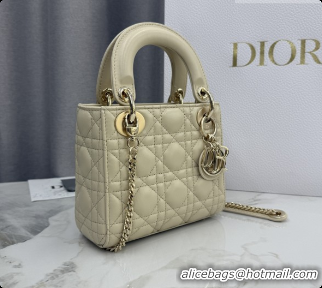 Grade Design Dior Classic Mini Lady Dior Bag in Cannage Lambskin M0505 Light Beige 2026