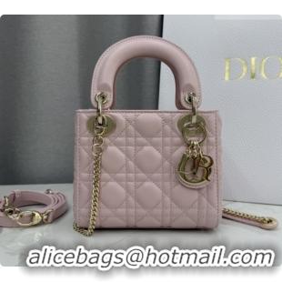 Best Luxury Dior Classic Mini Lady Dior Bag in Cannage Lambskin M0505 Soft Pink 2026