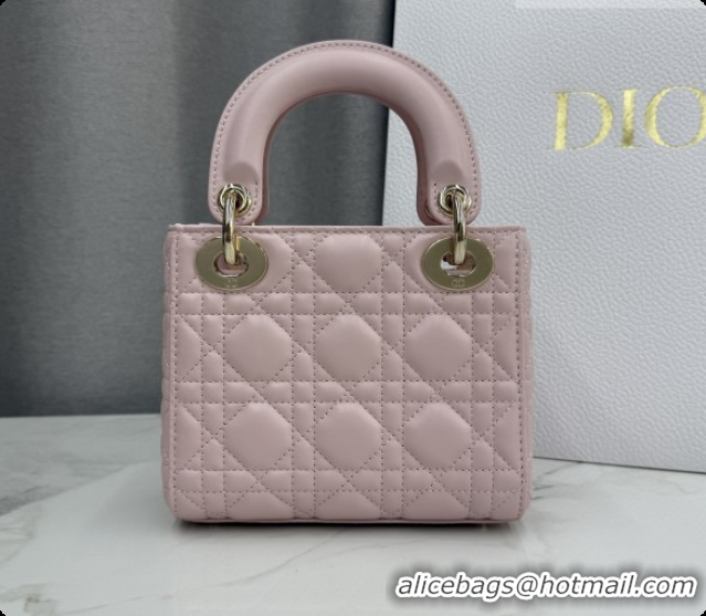 Best Luxury Dior Classic Mini Lady Dior Bag in Cannage Lambskin M0505 Soft Pink 2026