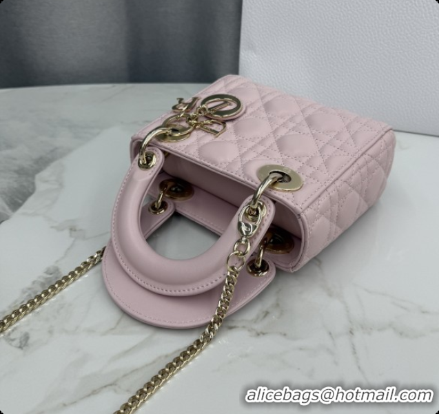 Best Luxury Dior Classic Mini Lady Dior Bag in Cannage Lambskin M0505 Soft Pink 2026