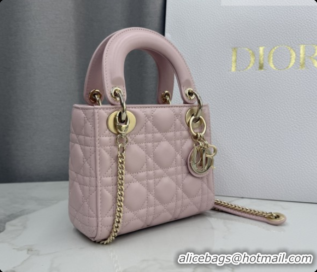 Best Luxury Dior Classic Mini Lady Dior Bag in Cannage Lambskin M0505 Soft Pink 2026