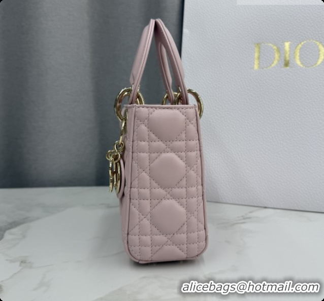 Best Luxury Dior Classic Mini Lady Dior Bag in Cannage Lambskin M0505 Soft Pink 2026