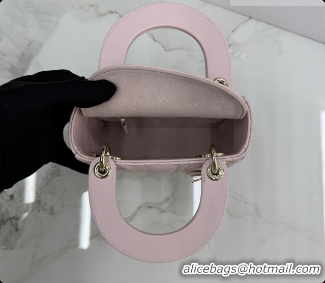 Best Luxury Dior Classic Mini Lady Dior Bag in Cannage Lambskin M0505 Soft Pink 2026