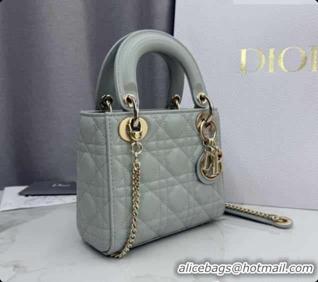 Reasonable Price Dior Classic Mini Lady Dior Bag in Cannage Lambskin M0505 Lily Green 2026