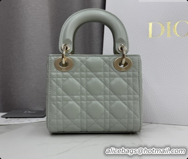 Reasonable Price Dior Classic Mini Lady Dior Bag in Cannage Lambskin M0505 Lily Green 2026