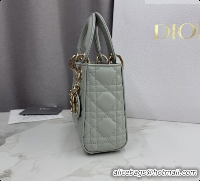 Reasonable Price Dior Classic Mini Lady Dior Bag in Cannage Lambskin M0505 Lily Green 2026
