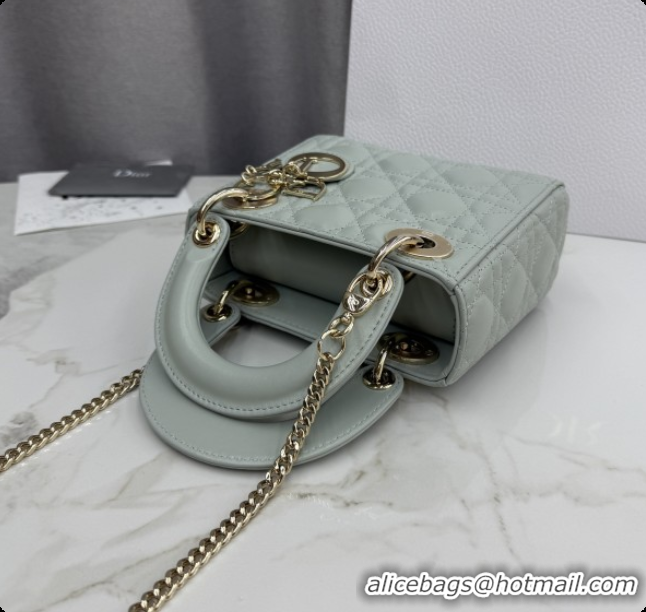 Reasonable Price Dior Classic Mini Lady Dior Bag in Cannage Lambskin M0505 Lily Green 2026