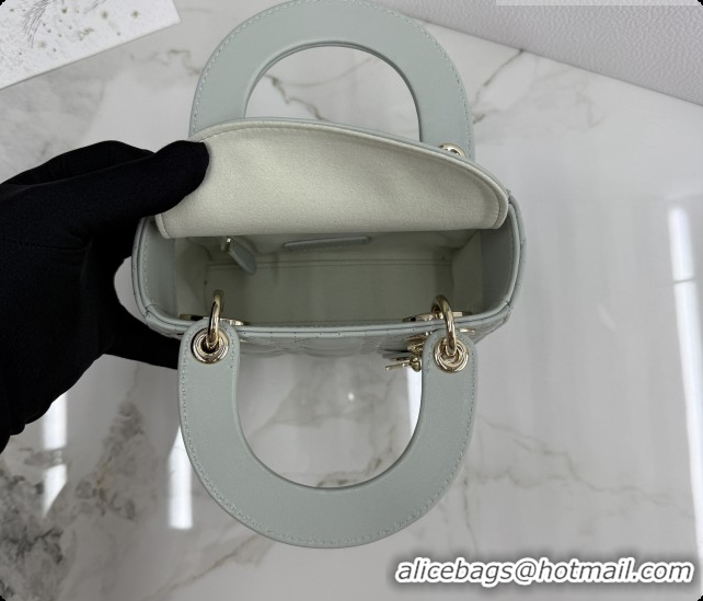 Reasonable Price Dior Classic Mini Lady Dior Bag in Cannage Lambskin M0505 Lily Green 2026