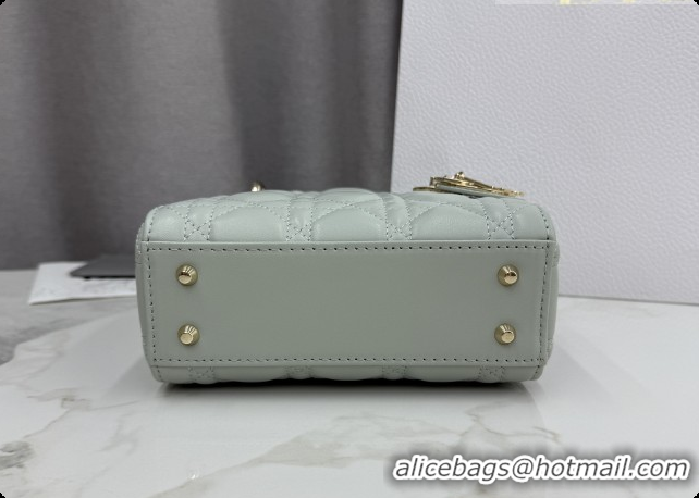 Reasonable Price Dior Classic Mini Lady Dior Bag in Cannage Lambskin M0505 Lily Green 2026