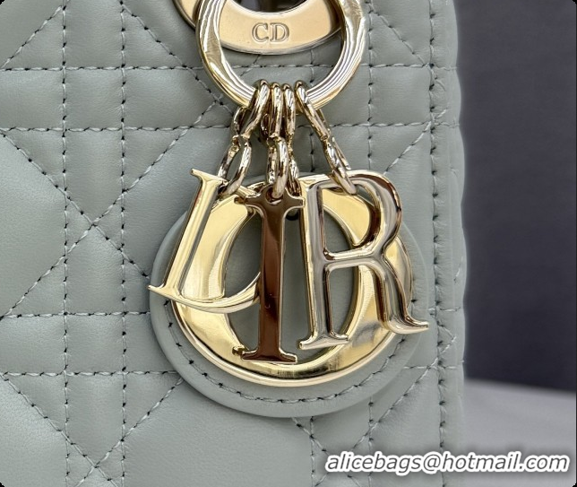 Reasonable Price Dior Classic Mini Lady Dior Bag in Cannage Lambskin M0505 Lily Green 2026