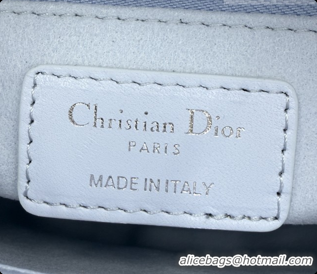 Best Price Dior Classic Mini Lady Dior Bag in Cannage Lambskin M0505 Ice Blue/Silver 2026