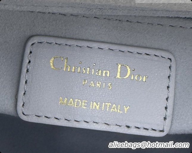 Good Product Dior Classic Mini Lady Dior Bag in Cannage Lambskin M0505 Ice Blue/Gold 2026