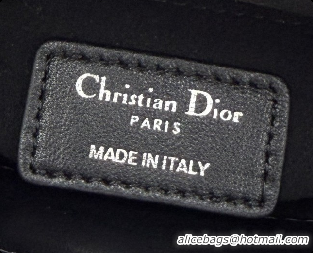 New Design Dior Classic Mini Lady Dior Bag in Cannage Lambskin M0505 Black/Silver 2026