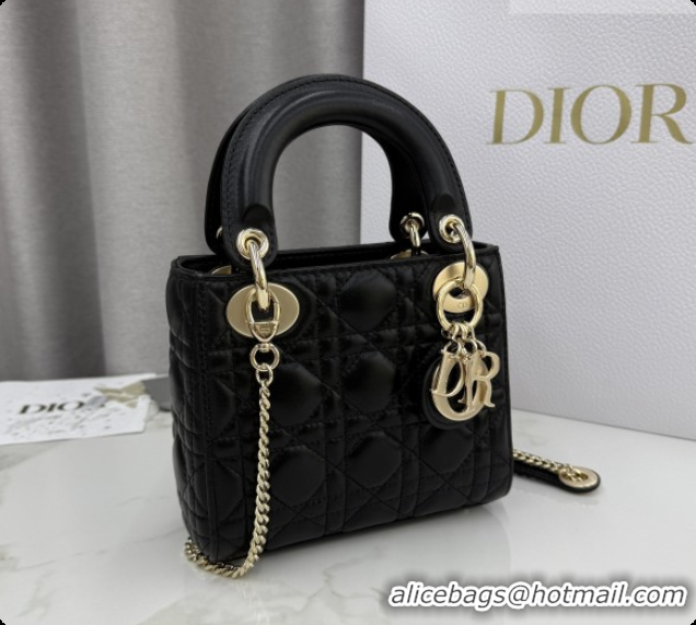 Low Price Dior Classic Mini Lady Dior Bag in Cannage Lambskin M0505 Black/Gold 2026