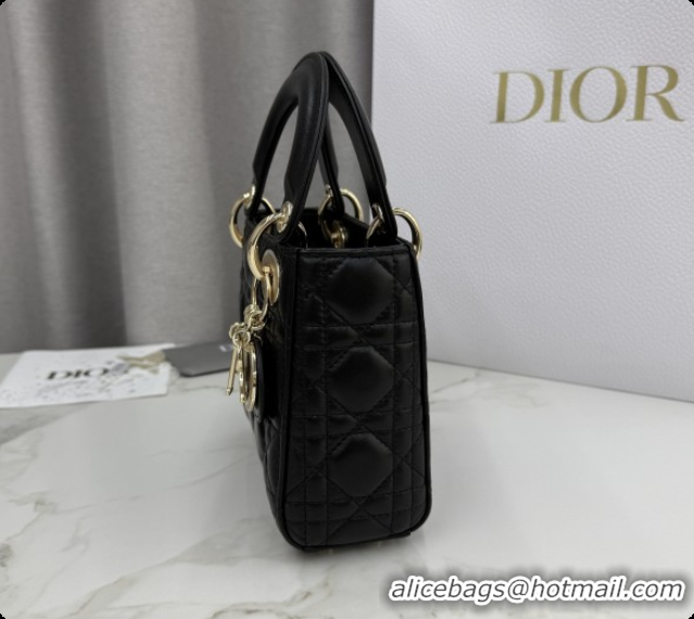 Low Price Dior Classic Mini Lady Dior Bag in Cannage Lambskin M0505 Black/Gold 2026