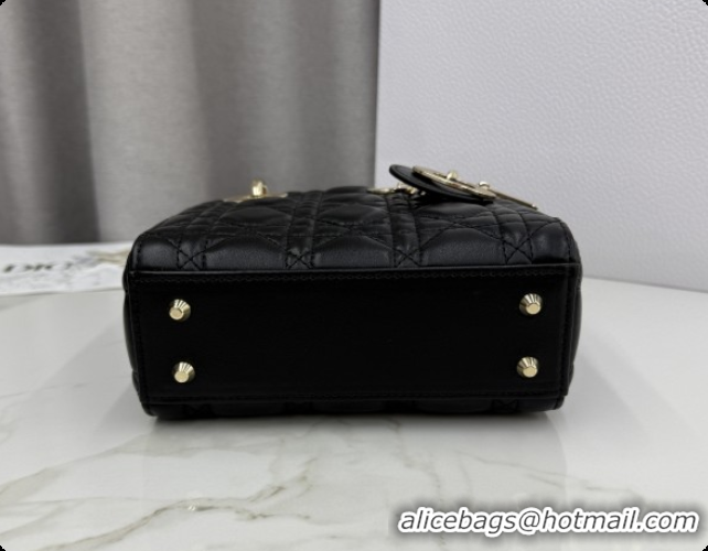 Low Price Dior Classic Mini Lady Dior Bag in Cannage Lambskin M0505 Black/Gold 2026