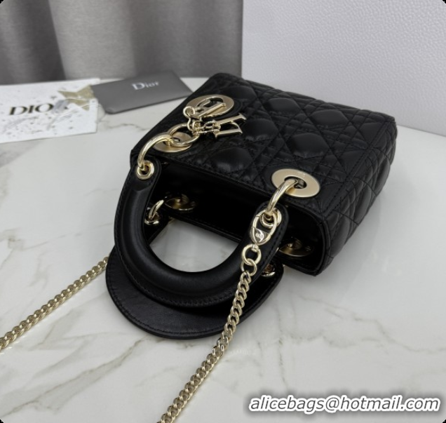 Low Price Dior Classic Mini Lady Dior Bag in Cannage Lambskin M0505 Black/Gold 2026