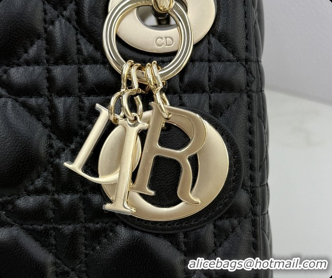 Low Price Dior Classic Mini Lady Dior Bag in Cannage Lambskin M0505 Black/Gold 2026