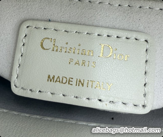 Super Quality Dior Classic Mini Lady Dior Bag in Cannage Lambskin M0505 White/Gold 2026