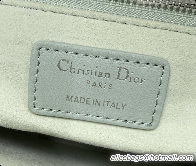 Funny Dior Small Lady Bag in Cannage Lambskin with Bow M0538 Lily Green/Ice Blue 2026