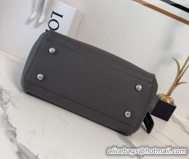Buy Fashionable Loewe Medium Madrid bag in supple grained calfskin 052451 Dark Grey 2026