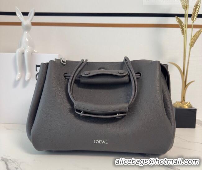 Buy Fashionable Loewe Medium Madrid bag in supple grained calfskin 052451 Dark Grey 2026