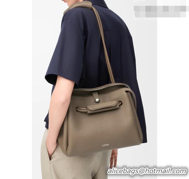 Buy Fashionable Loewe Medium Madrid bag in supple grained calfskin 052451 Dark Grey 2026
