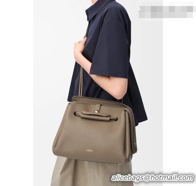 Buy Fashionable Loewe Medium Madrid bag in supple grained calfskin 052451 Dark Grey 2026
